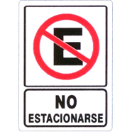 Señalamiento de No Estacionarse